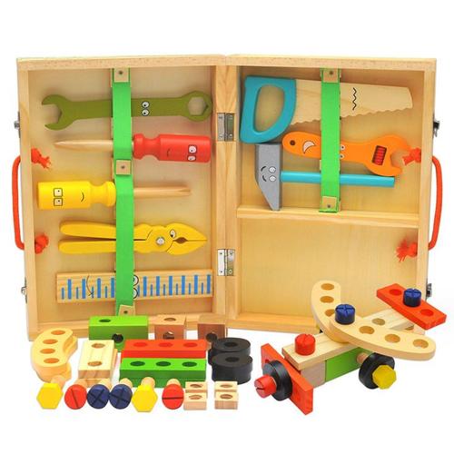 Jouet Boîte À Outils En Bois Jeu De Construction Bricolage Pour Enfant