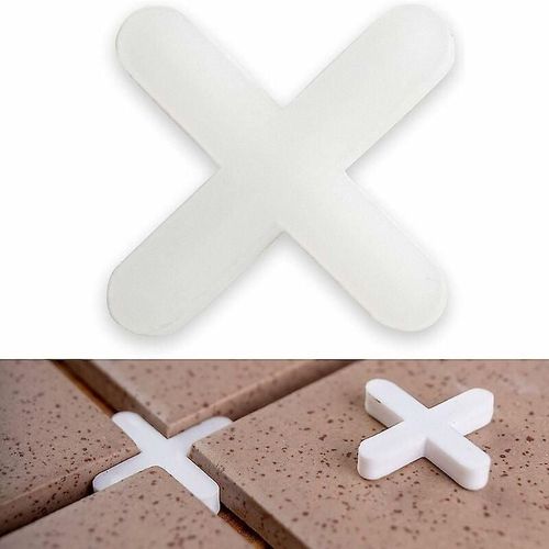 Croisillons pour carrelage, épaisseur 3 mm, 1000x, Joints croisés pour un espacement régulier lors de la pose de carrelage, Croisillons pour carrelage pouvant être jointoyés, 1000 x croix pour carrelage,