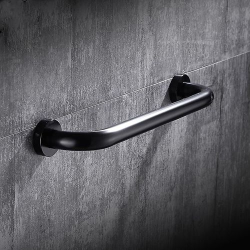 Barre d'appui de salle de bain, poignée de sécurité pour douche, barre antidérapante de 30 cm pour salle de bain, baignoire, toilettes (noir)