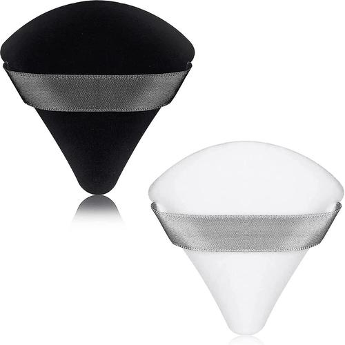 2 Pièces Houppette De Poudre Triangulaire Bouffée De Maquillage Triangle Bouffée De Poudre Pour Poudre Libre Corps Cosmétique Fond De Teint Éponge Éponges De Poudre Douce Outil De Maquillage Sec Et Humide 