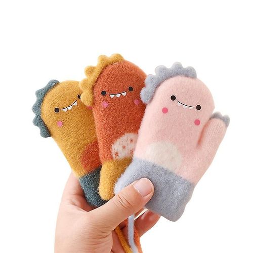 Gants Chauds D'hiver Pour Enfants En Bas Âge, Gants De Ski Doublés En Polaire Épaisse Pour Bébé, Rouge
