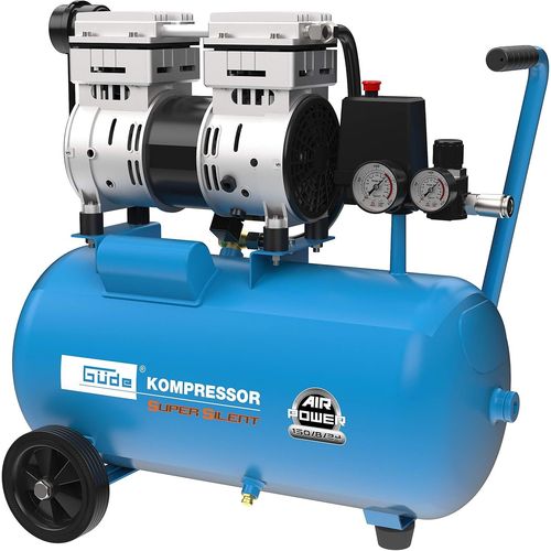 CHECARZHN--NO1-50136 Airpower 150/8/24 Silent Compresseur À Double Piston 0,75 Kw 230 V Sans Huile 8 Bar