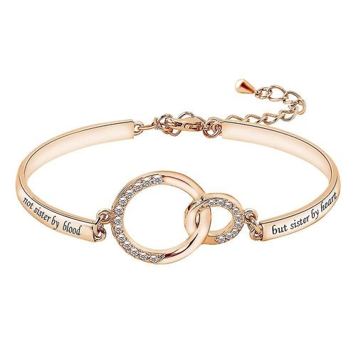 Pas Des S¿Urs De Sang, Mais Des S¿Urs De Sang. Bracelet Good Sisters Bestie. Bracelet Tendance En Or Rose.