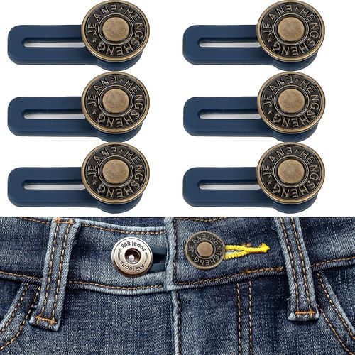 Ensembles De Rallonges De Boutons Pour Pantalons, Rallonges De Taille Pour Hommes Ou Femmes, Extensions De Taille, Boutons En Jean