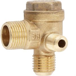 CHECARZHN--NO1-Compresseur D'Air Clapet, 20 X 14 X 10Mm Clapet Anti-Retour 3 Ports En Laiton Filetage Mâle Valve De Compresseur D'Air, 90 Degrés Accessoires Pneumatiques De Tube Connecteur Pièces De