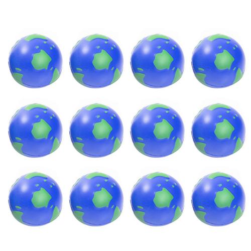 Lot De 12 Balles Anti-Stress Earth, Balles À Presser Sur Le Thème Du Globe De 2,5 Pouces, Balle Anti-Stress Squeeze Anxiété Fidget Balle Anti-Stress