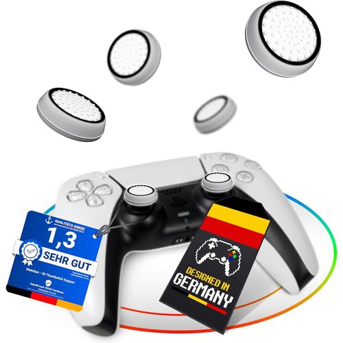 Kal-Ps4 Xbox Ps5 Thumb-Stick Ensemble Accessoires Capuchons Pour Poignées De Manette Pour Xbox One Series X S Switch Pro Controller Ps5 Ps4 Attaches Protection Manette De Jeu (4 Pièces Blanc)