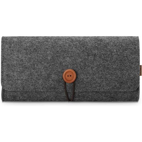 Kal-Housse Antichoc Pour Nintendo Switch Lite En 2019, Pouchette De Protection Portable En Feutre Léger Avec 5 Emplacements De Cartouches De Jeu-Gris Foncé