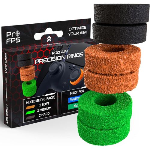Kal-Anneaux De Précision - 6x Anneaux Pour Manette Ps5 / Manette Ps4, Joystick Xbox - Doux, Moyen, Ferme - Accessoire Ps5, Joystick Ps5, Playstation 5, Ps4 - Confort Et Contrôle Optimisés (Mixte)