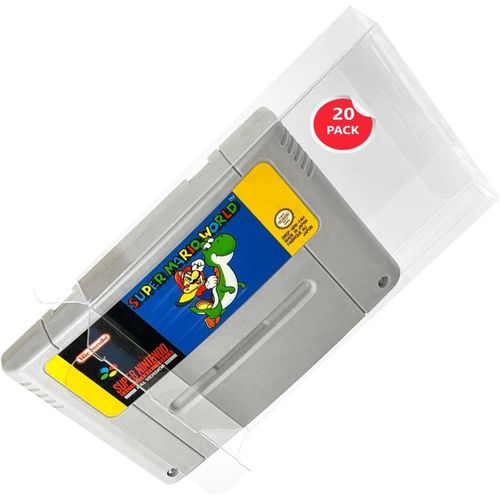 Kal-0 X Boitier De Protection En Plastique Compatible Avec Cartouche De Jeu Sur Console Super Nintendo Snes