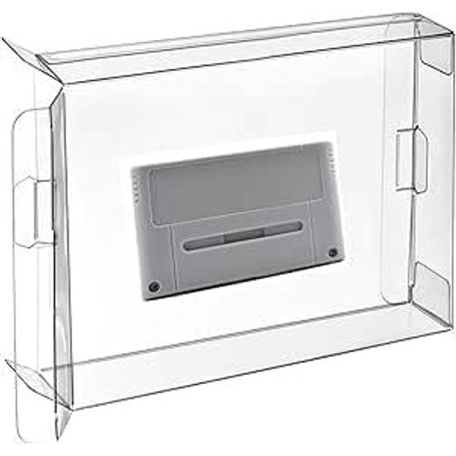 Kal-Set De 10 Étuis De Protection Transparents Pour Snes Cartouches De Jeu Japan Edition