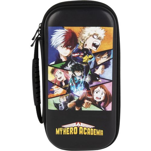 Kal-My Hero Academia Housse De Protection Et Transport Pour Consoles Nintendo Switch, Switch Lite Et Switch Oled - Rangement 8 Jeux - Noir