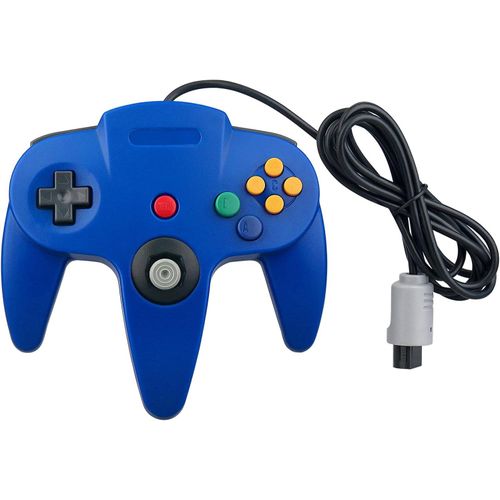 Kal-Contrôleur Filaire Gamepad Joystick Joypad Pour Nintendo 64 N64 Console Jeux Vidéo Couleur Bleu