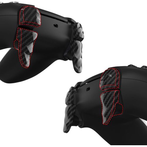 Kal-Bouton Protection Pour Ps5 Manette,Gâchette Pour Ps5 Edge Controller Extension,Trigger Stop Pour Ps Portal Accessoires Rallonge Dune2 Pairs-Fibre Carbone Graphite