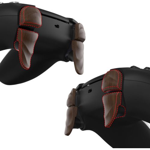 Kal-Bouton Protection Pour Ps5 Manette,Gâchette Pour Ps5 Edge Controller Extension,Trigger Stop Pour Ps Portal Accessoires Rallonge Dune2 Pairs-Grain De Bois