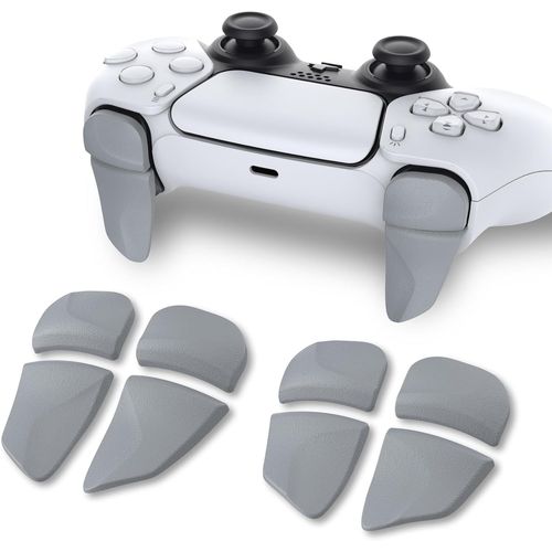 Kal-Bouton Manette Pour Ps5 Gâchette Protection Pour Ps Portal,Trigger Stop Pour Ps5 Edge Controller Accessoires Extension2 Pairs-Gris