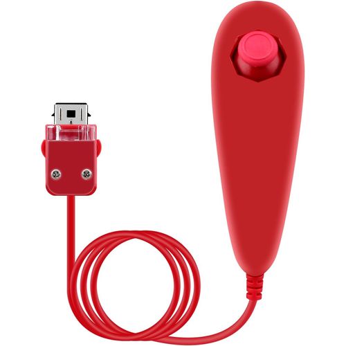 Kal-Manette Nunchuck Filaire Basée Sur Le Mouvement Pour Nintendo Wii Console Jeu Vidéo Couleur Rouge