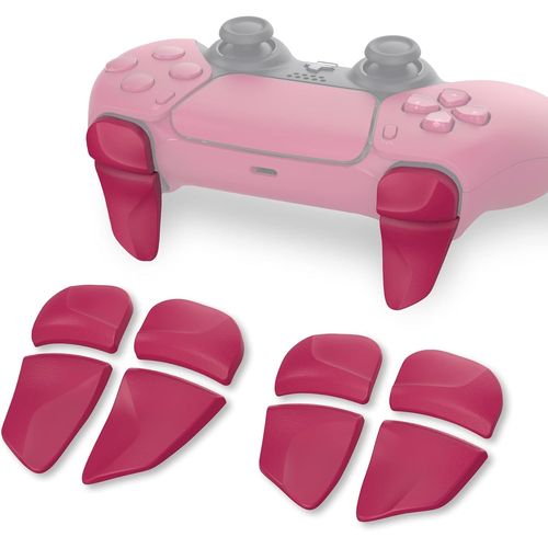Kal-Bouton Manette Pour Ps5 Gâchette Protection Pour Ps Portal,Trigger Stop Pour Ps5 Edge Controller Accessoires Extension2 Pairs-Rouge Étoile