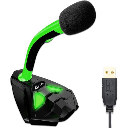 Kal-Voice Microphone À Pied Usb Pour Ordinateur - Micro De Bureau Professionnel - Microphone De Gamer Pc Ps4 - Nouvelle Version 2022 - Vert
