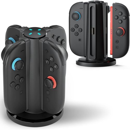 Kal-Station De Charge Pour Joy Con Quad Charger Pour Nintendo Switch 2 [Avec Indicateur De Charge Led] - Support Pour Manette Nintendo Switch 2 - Support Extra Stable