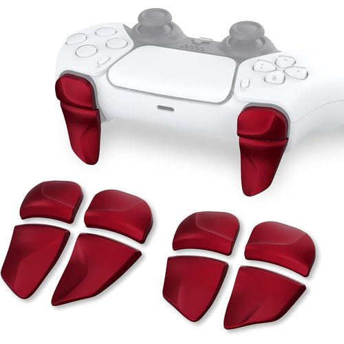 Kal-Bouton Manette Pour Ps5 Gâchette Protection Pour Ps Portal,Trigger Stop Pour Ps5 Edge Controller Accessoires Extension2 Pairs-Rouge