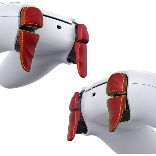 Kal-Bouton Protection Pour Ps5 Manette,Gâchette Pour Ps5 Edge Controller Extension,Trigger Stop Pour Ps Portal Accessoires Rallonge Dune2 Pairs-Rouge Écarlate