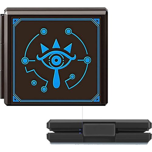 Kal-Boite De Rangement Pour Cartes De Jeux Nintendo Switch,Etui Pour Carte De Jeux Nintendo Switch,Étui De Rangement Compatible Avec Switch Lite (Zelda The Eye/Brown)