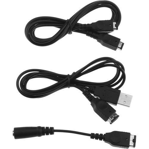 Kal-3pcs Câbles Gba Sp Compatible Avec Nintendo Game Boy Advance Sp Comprend Un Câble De Chargeur Usb Et Un Câble De Liaison Pour 2 Joueurs Adaptateur Pour Casque Cordon Jack 3,5mm
