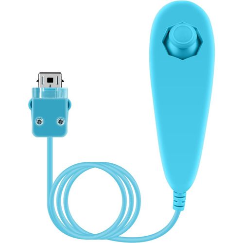 Kal-Manette Nunchuck Filaire Basée Sur Le Mouvement Pour Nintendo Wii Console Jeu Vidéo Couleur Bleu