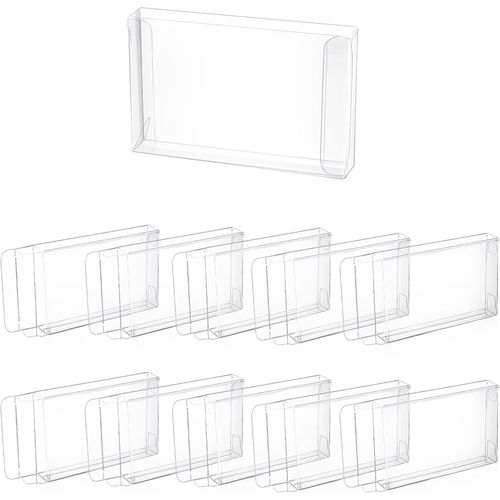Kal- Lot 10 Housses De Protection Transparentes Boîte De Jeu Pour Cartouches De Jeu Super Nintendo Snes (Pack De 10)