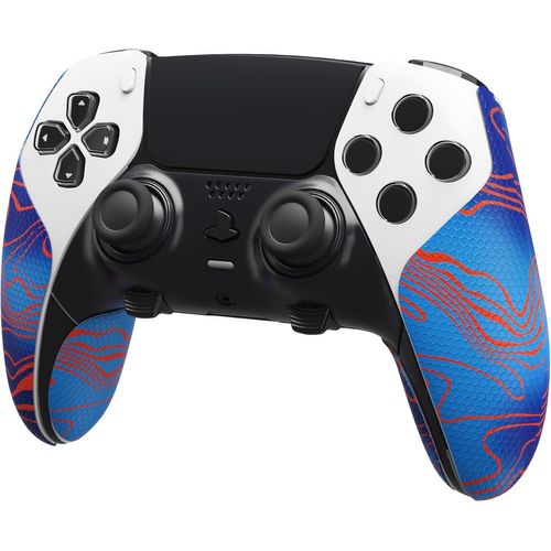 Kal-Protection Pour Ps5 Edge Grip Manette Sticker,Autocollant Skin Pour Ps5 Edge Controller Accessoires,Antidérapante Souple Pu-Damas