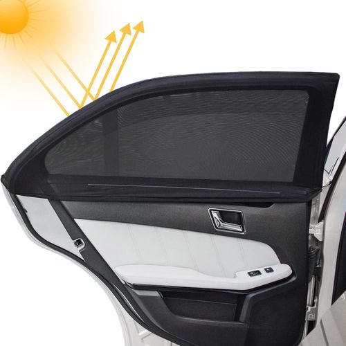 Checarzhn--No1-Pare Soleil Voiture Bébé, 2 Pièces Chaussette Voiture Soleil Pour Protection Solaire Enfants Et Animaux, Bloquer Les Rayons Uv Anti Moustiquaire, Taille Universelle Pour Plupart Des Vo