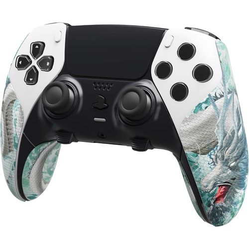 Kal-Protection Pour Ps5 Edge Grip Manette Sticker,Autocollant Skin Pour Ps5 Edge Controller Accessoires,Antidérapante Souple Pu-Dominateur De Nuage Dragon Jade