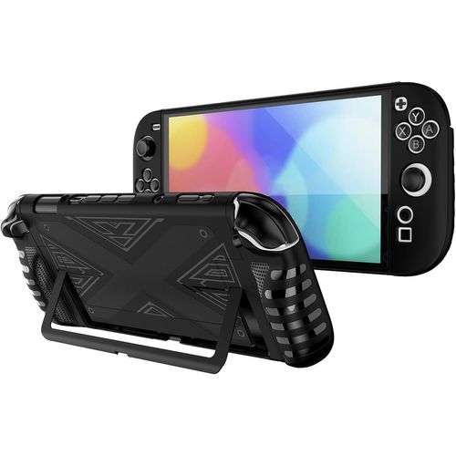 Kal-Coque De Protection Pour Switch 2 Station D'accueil - Coque De Protection En Tpu - Accessoires Pour Jeu Portable 2025 - Antichoc - Antidérapant - Anti-Collision - Noir