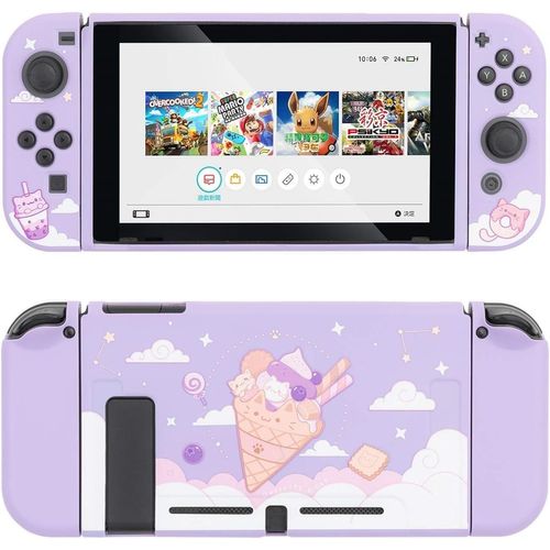 Kal-Coque De Protection Pour Nintendo Switch, En Tpu Souple, Mince, Compatible Avec Console Nintendo Switch Et Joy Con (Ice Cream Cat) [Jeu Vidéo]