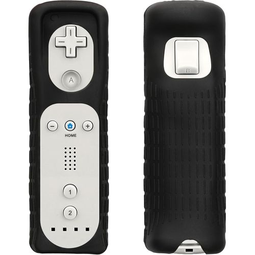 Kal-Coque Compatible Avec Nintendo Wii Remote Controller Coque - Housse De Protection Pour Manette De Jeu Vidéo Console En Silicone - Noir