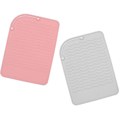 KAL-Pièces Tapis Chauffant Pour Lisseurs De Cheveux Tapis Résistant À La Chaleur En Silicone Pour Friser Pour Voyage Maison Outils De Coiffure