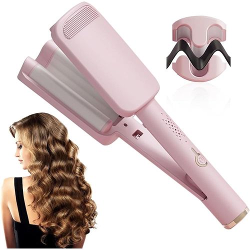 Kal-Fer À Boucler -Grandes Boucles -Pour Cheveux -32 Mm -Avec Protection Anti-Brûlure -Fer À Boucler À Vagues Françaises -Avec 4 Températures Réglables -Fer À Boucler Sans Fil -Bigoudi Automa