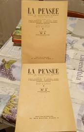 La Pensée Revue Du Rationalisme Et Moderne Numéro 1 1944 Numéro 2 1945