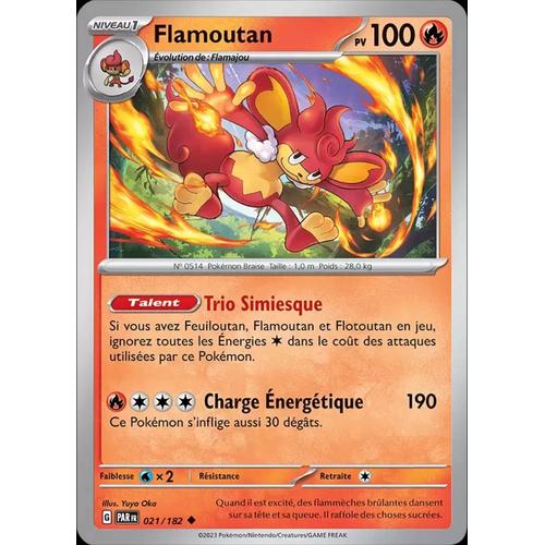 Carte Pokémon - Flamoutan 021/182 - Faille Paradoxe Ev04