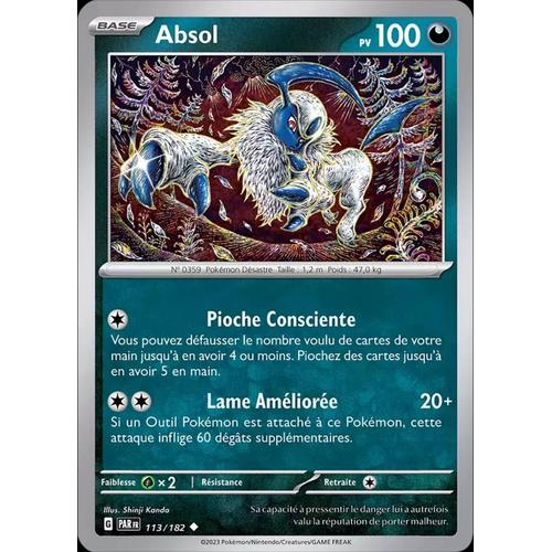 Carte Pokémon - Absol 113/182 - Faille Paradoxe Ev04