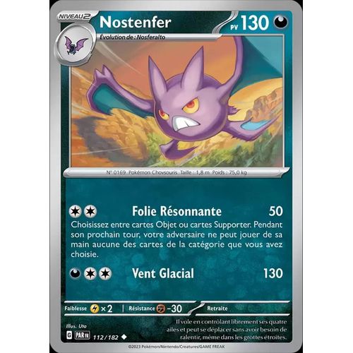 Carte Pokémon - Nostenfer 112/182 - Faille Paradoxe Ev04