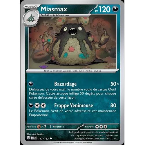 Carte Pokémon - Miasmax 117/182 - Faille Paradoxe Ev04