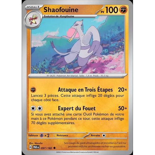 Carte Pokemon Shaofouine 097/182  Ev4 Ecarlate Et Violet Par Fr