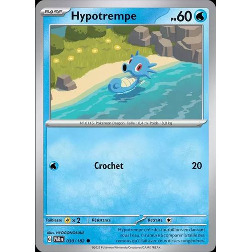 Carte Pokemon Hypotrempe 030/182  Ev4 Ecarlate Et Violet Par Fr
