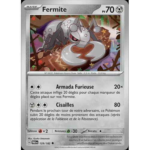 Carte Pokemon Fermite 129/182  Ev4 Ecarlate Et Violet Par Fr