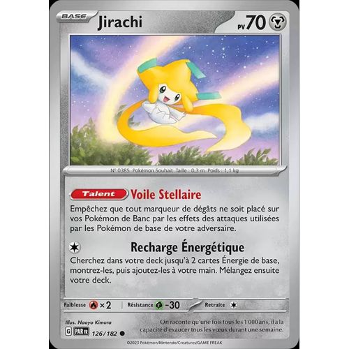 Carte Pokemon Jirachi 126/182  Ev4 Ecarlate Et Violet Par Fr