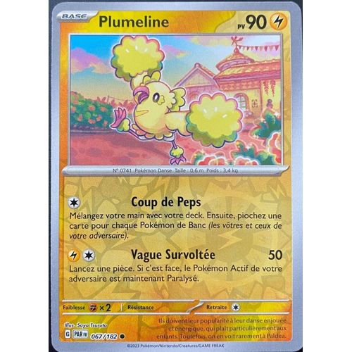 Carte Pokemon Plumeline Reverse 067/182  Ev4 Ecarlate Et Violet Par Fr