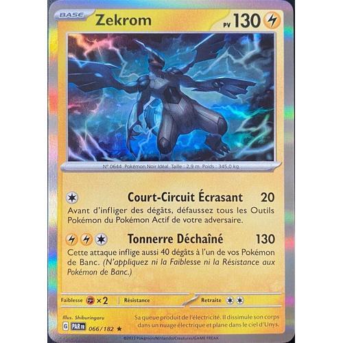 Carte Pokemon Zekrom Holographique 066/182  Ev4 Ecarlate Et Violet Par Fr