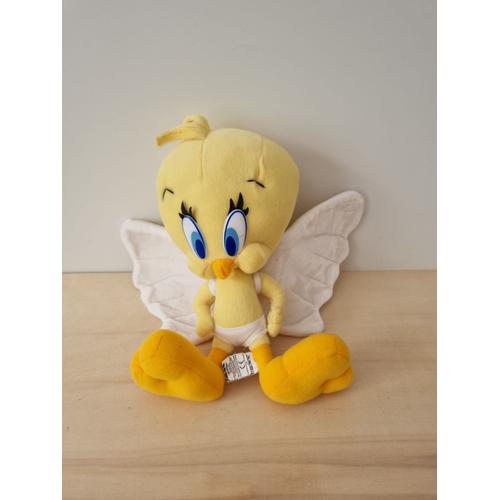 Doudou Peluche Titi Ange Ailes Blanches Looney Tunes